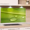 GRAZDesign Glass Splash Guard for Kitchen Stove, Green Water Droplet Image, 4 mm ESG Glass, 60 x 60 cm view 1