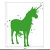 CLICKANDPRINT Unicorn with Stars Wall Decal, 70 x 56.5 cm, Yellow-Green view 3