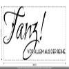 CLICKANDPRINT “Dance! Above All, Stand Out” Wall Sticker, 110 x 48 cm, Black view 3
