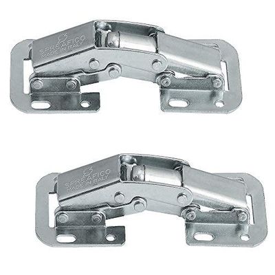 Gedotec EASY MONT Caravan Furniture Hinge, Screw-On Spring Hinge, 2-Pack
