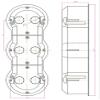 Switch Box, Drywall Cavity Box, Flush-Mount Junction Box with Plaster Cover, 3-Gang, 63/45 mm, 5-Pack view 3
