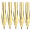 Gullor 5-Pack Fountain Pen Nibs for Jinhao 250/301/500/5099/8802/9009/5000, Gold, Bent Tip view 3