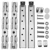 Heavy-Duty Sliding Door Hardware, Stainless Steel, 12 Rollers view 1