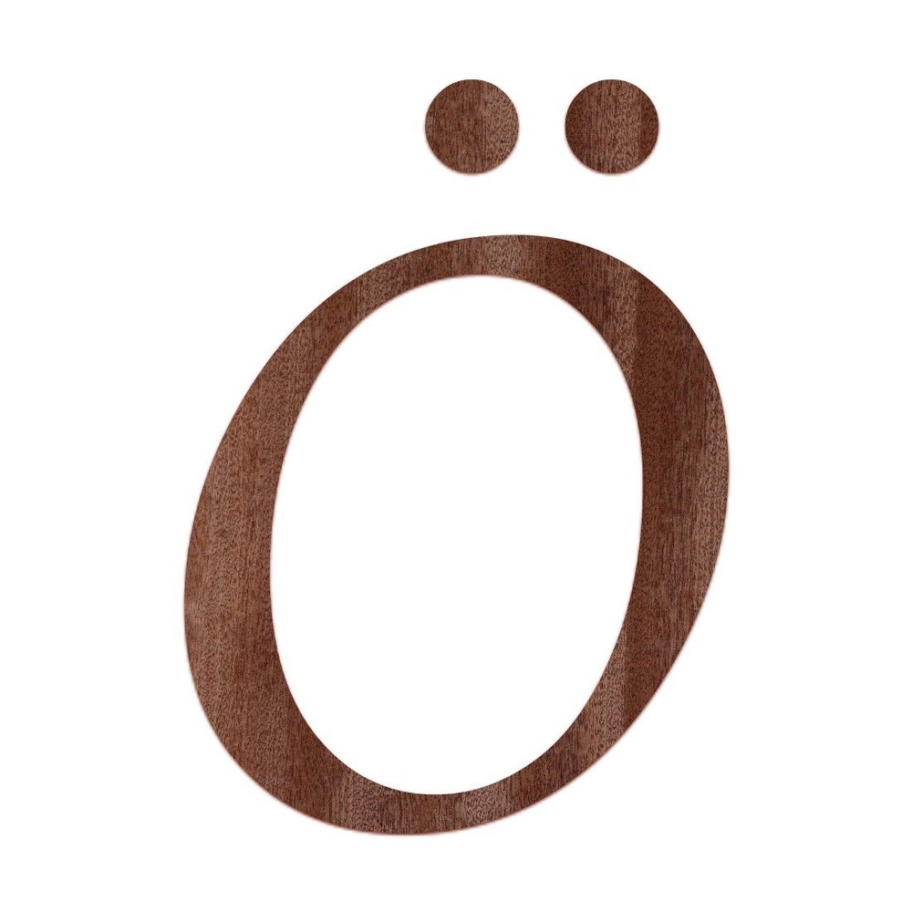 Btic GmbH Wood Veneer Letters - MT - Dark 0.6mm Real Wood