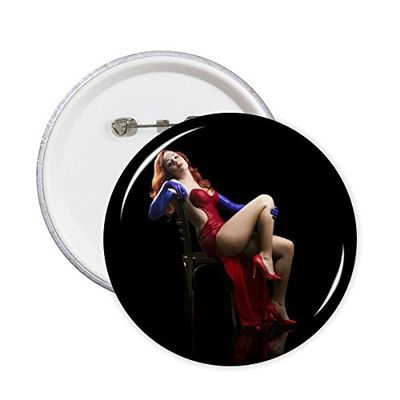 Superhero High Heels Cosplay Round Pin Badges, 5-Pack