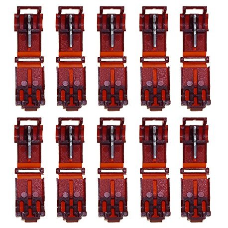baytronic Red T-Tap Quick Splice Connectors, 10-Pack, 0.5–1.5 mm²