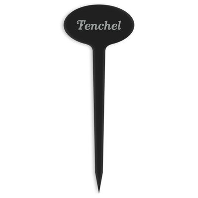 GRAVURZEILE Engraved Plant Labels – Fennel – Black Acrylic Herb Markers