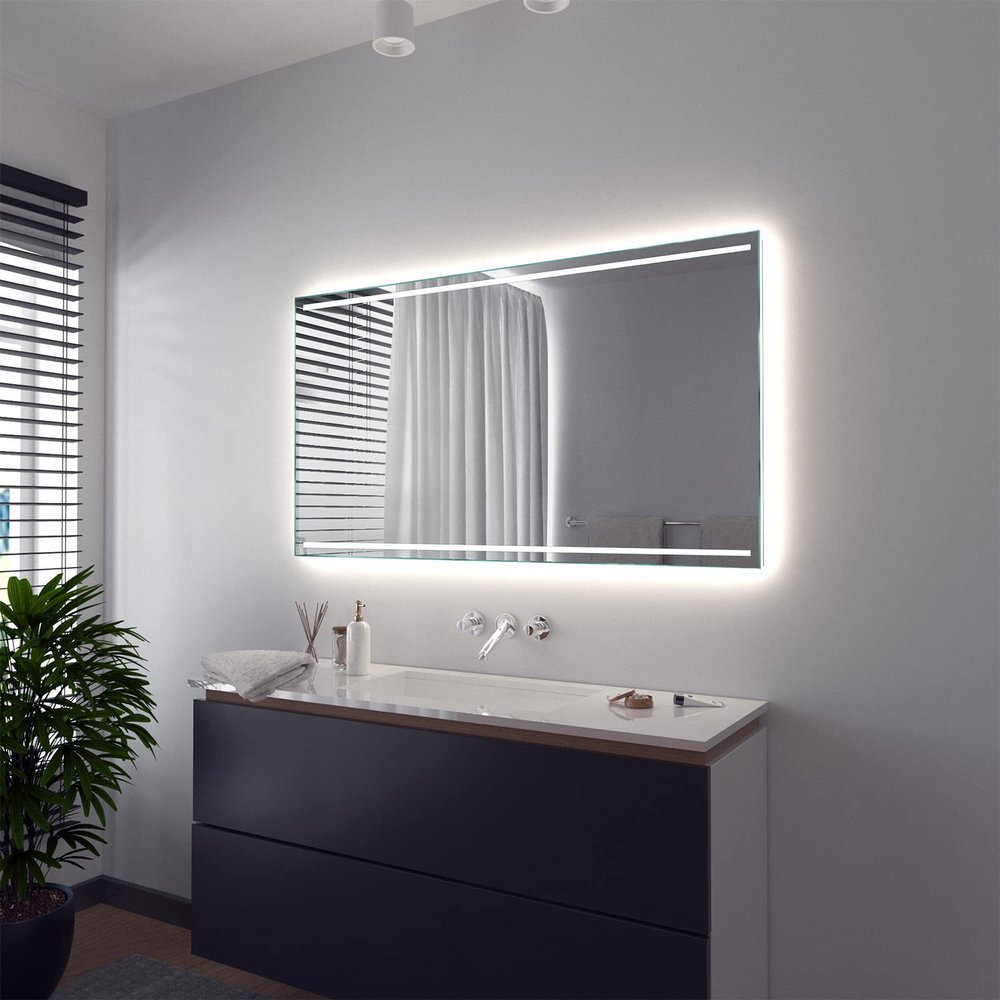 SARAR DESIGNO MA4118 LED Bathroom Wall Mirror, 90 x 60 cm, Made in Germany