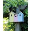 Garden Mile Triple 3-in-1 Colorful Wooden Birdhouse Nesting Box view 1