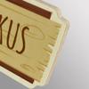 Wooden Door Sign with the Name Günther – Raccoon Design view 2