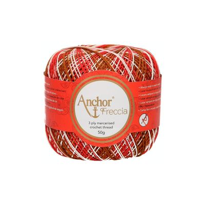 Anchor Freccia Size 12 Multicolor Crochet Yarn, 4787012-09449, Color 9449