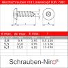 50 Stainless Steel Sheet Metal Screws 3.9 x 32 mm, DIN 7981, Pan Head, TORX view 4