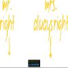 CLICKANDPRINT "Mr. and Mrs. Right" Wall Decal, 180 x 68.9 cm, Yellow view 1