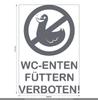 CLICKANDPRINT WC Sticker “Do Not Feed the Toilet Ducks,” 150 × 102.9 cm, Concrete Gray view 3