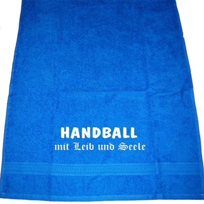 Handball with Heart and Soul Royal Blue Towel