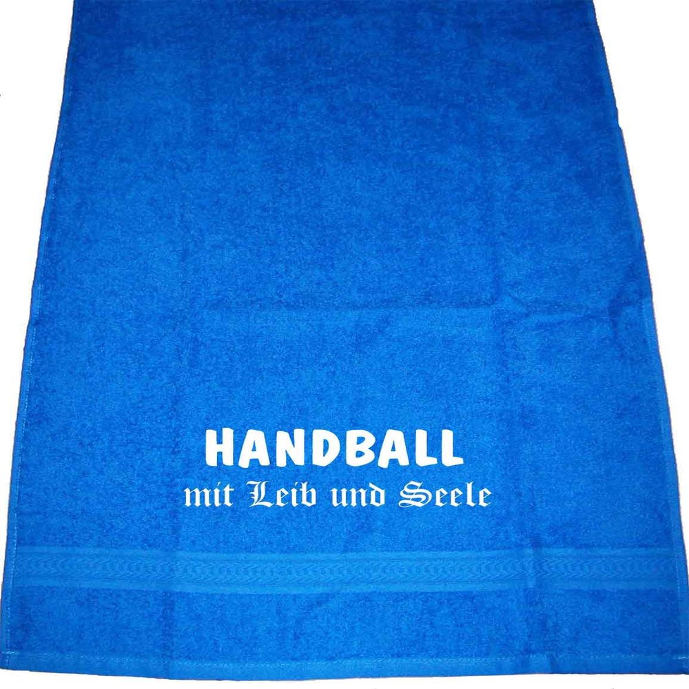 Handball with Heart and Soul Royal Blue Towel