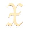 Plywood Letter – Old German/LPZ, Custom Text, Poplar 3 mm, 10 cm, Uppercase X view 1