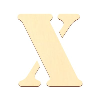 Plywood Letters/Numbers – Stencil, Lettering & Special Characters – Poplar, 3 mm, 10 cm, Uppercase X