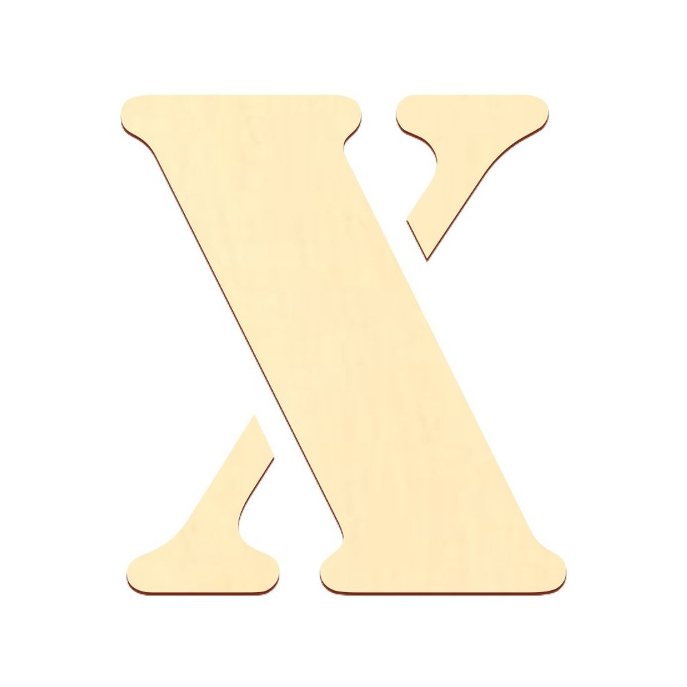 Plywood Letters/Numbers – Stencil, Lettering & Special Characters – Poplar, 3 mm, 10 cm, Uppercase X