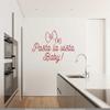 CLICKANDPRINT “Pasta la vista, Baby!” Wall Decal, 70 x 45 cm, Dark Red view 2