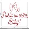 CLICKANDPRINT “Pasta la vista, Baby!” Wall Decal, 70 x 45 cm, Dark Red view 3