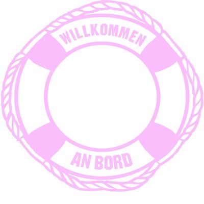 CLICKANDPRINT Lifebuoy Sticker, 70 x 69.5 cm, Pink Frosted Glass Decor Vinyl