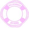 CLICKANDPRINT Lifebuoy Sticker, 70 x 69.5 cm, Pink Frosted Glass Decor Vinyl view 1