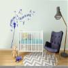 CLICKANDPRINT Dandelion Wall Sticker with Name, 30 x 29.7 cm, Brilliant Blue view 2
