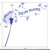 CLICKANDPRINT Dandelion Wall Sticker with Name, 30 x 29.7 cm, Brilliant Blue view 3