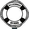 CLICKANDPRINT Lifebuoy Sticker, 90 x 89.3 cm, Black view 1