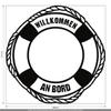 CLICKANDPRINT Lifebuoy Sticker, 90 x 89.3 cm, Black view 2