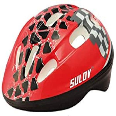 SULOV JUNIOR Kids' Bicycle Helmet, Red/Black, M, Helma-JUN-M5