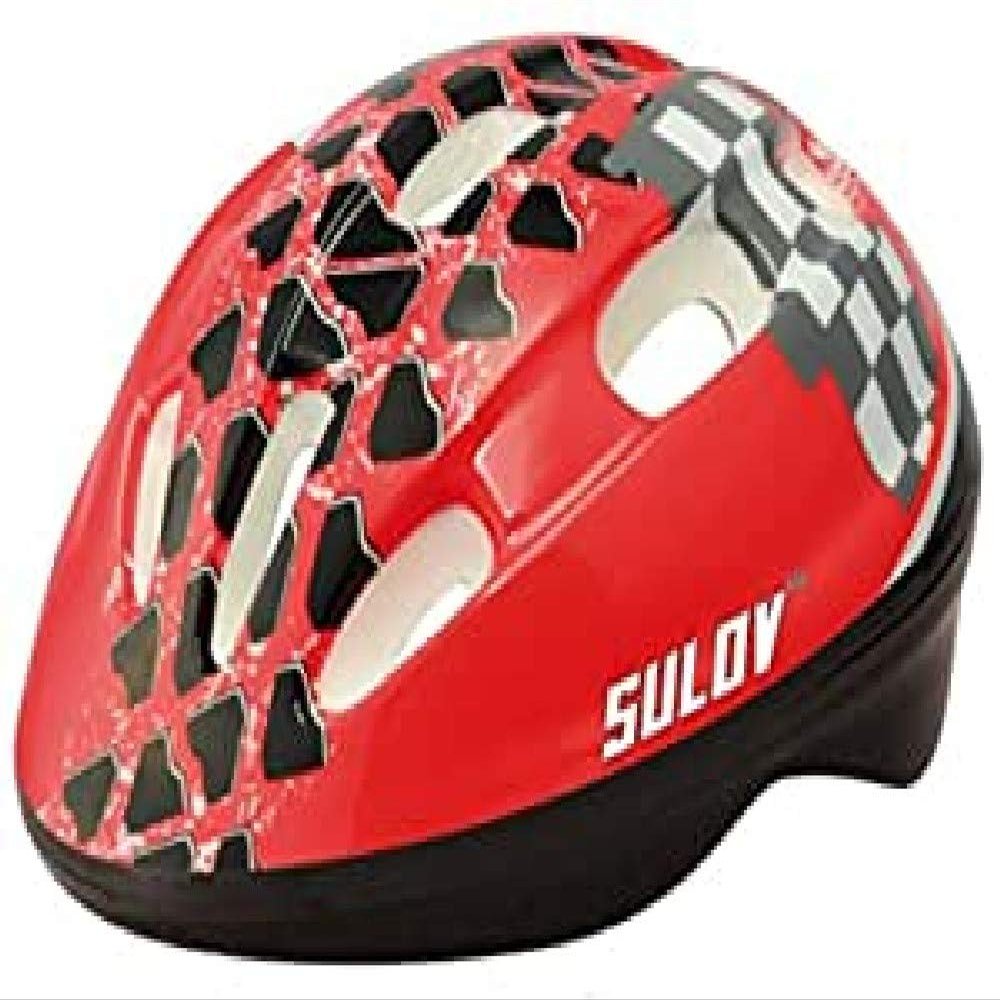 SULOV JUNIOR Kids' Bicycle Helmet, Red/Black, M, Helma-JUN-M5