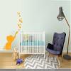 CLICKANDPRINT Baby Elephant Wall Sticker, 10 x 8.1 cm, Golden Yellow view 2