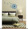 CLICKANDPRINT Dandelion Hearts Wall Decal, 100 × 84.2 cm, Traffic Blue view 2