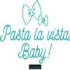 CLICKANDPRINT “Pasta la Vista, Baby!” Wall Decal, 110 x 70.6 cm, Turquoise view 1