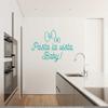 CLICKANDPRINT “Pasta la Vista, Baby!” Wall Decal, 110 x 70.6 cm, Turquoise view 2