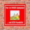 Melis-Folienwerkstatt Sign - No Dog Toilet at Playground - 15 x 10 cm - 3 mm Aluminum Composite - 20 VAR S00187-014-D view 2