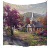 A.Monamour Wall Tapestry, Old Painting of a Seaside Mountain Landscape, 153 x 102 cm view 1