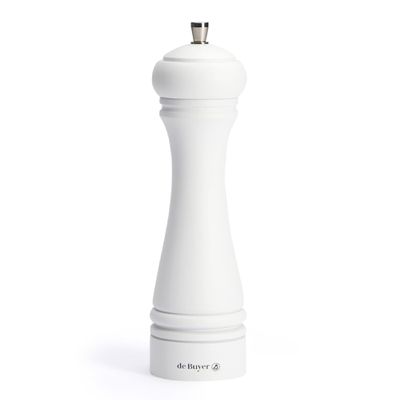 Marlux p247.210303 Matte White Wooden Pepper Mill, 5.5 x 5.5 x 21 cm