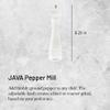 Marlux p247.210303 Matte White Wooden Pepper Mill, 5.5 x 5.5 x 21 cm view 2