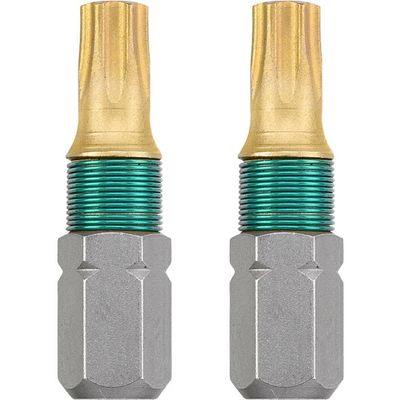 kwb 2-Pack 25 mm TORX T15 Bits, Titanium, 1/4 in. Hex Shank