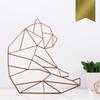 KLEINLAUT 3D Origami Bear, Design B, 28.9 x 30 cm (L), Gold view 1