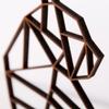 KLEINLAUT 3D Origami Bear, Design B, 28.9 x 30 cm (L), Gold view 2