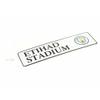 Manchester City FC Metal Sign with Official Club Crest and Stadium Address (One Size) (White) view 1