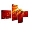 islandburner Canvas Wall Art, Sheet Music on Red Background with Light Rays view 1