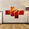 islandburner Canvas Wall Art, Sheet Music on Red Background with Light Rays view 2