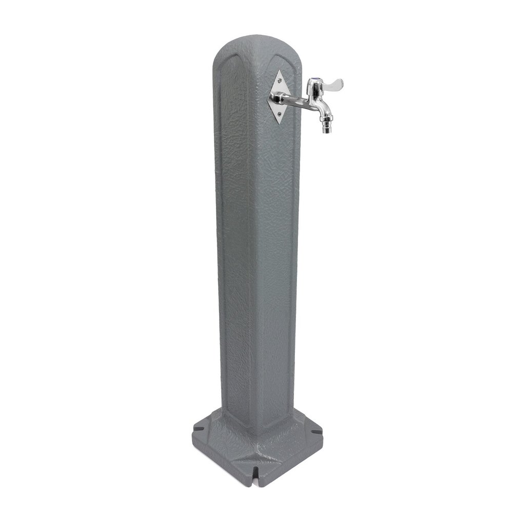Gray Garden Water Standpipe, 91.5 cm, with Faucet
