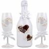 Handmade Sparkling Wine Glasses Wedding Gift Set for Couples view 1