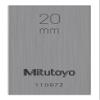 Mitutoyo 611672-131 Single Metric Rectangular Gauge Block, ASME Grade 1, Steel, 20.0 mm Nominal Size view 1